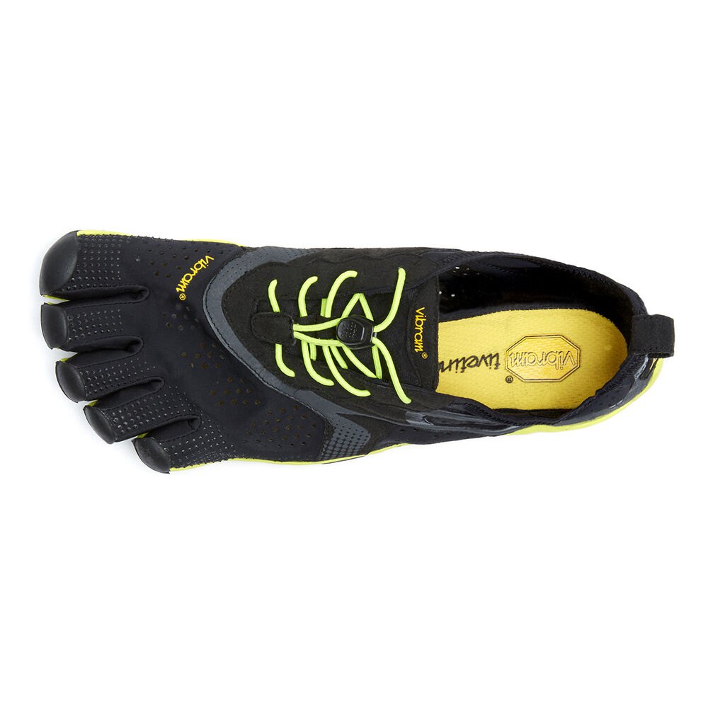 Vibram FiveFingers Heren V-Run - Hardloopschoenen Zwart/Geel - 470835FPM